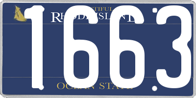 RI license plate 1663