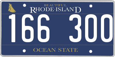RI license plate 166300