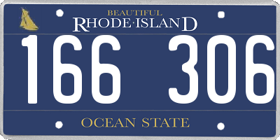 RI license plate 166306