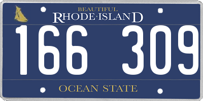 RI license plate 166309