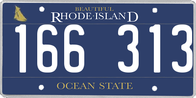 RI license plate 166313