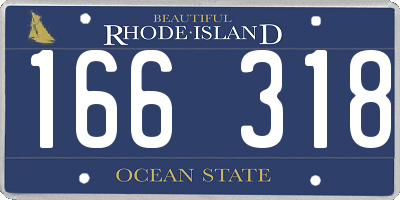 RI license plate 166318