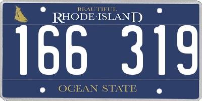 RI license plate 166319