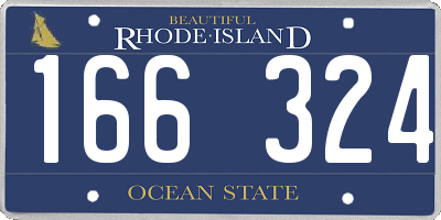 RI license plate 166324