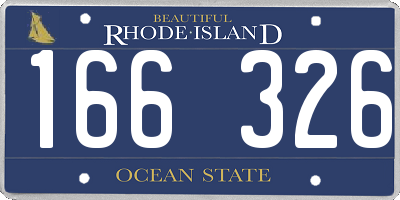 RI license plate 166326
