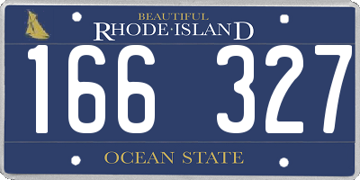 RI license plate 166327