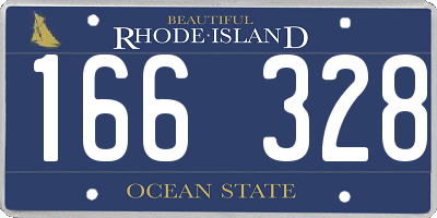 RI license plate 166328