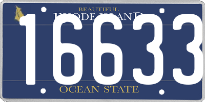 RI license plate 16633