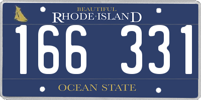 RI license plate 166331