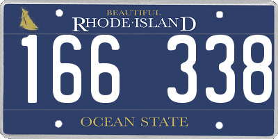 RI license plate 166338