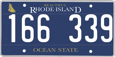 RI license plate 166339