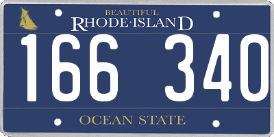 RI license plate 166340