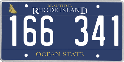 RI license plate 166341