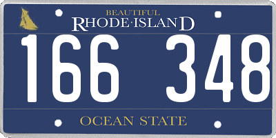 RI license plate 166348