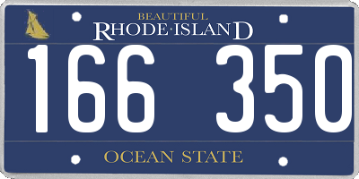 RI license plate 166350