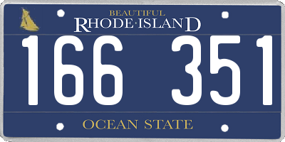 RI license plate 166351