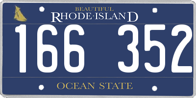 RI license plate 166352