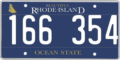 RI license plate 166354
