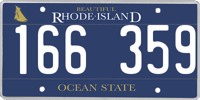RI license plate 166359