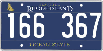 RI license plate 166367
