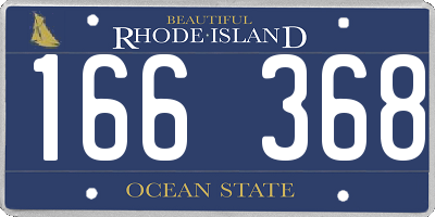 RI license plate 166368