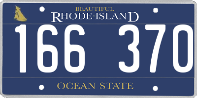 RI license plate 166370