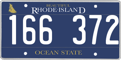 RI license plate 166372