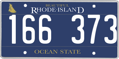 RI license plate 166373