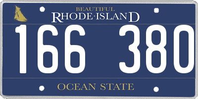 RI license plate 166380