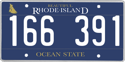 RI license plate 166391