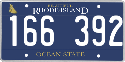 RI license plate 166392