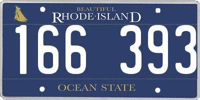 RI license plate 166393