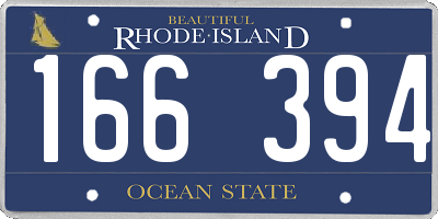 RI license plate 166394