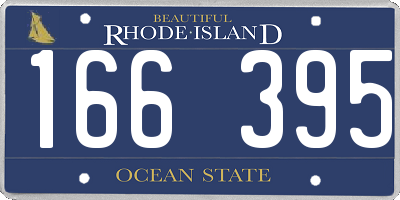 RI license plate 166395