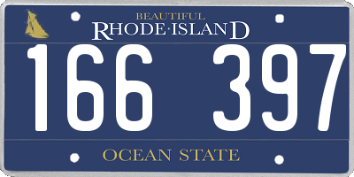 RI license plate 166397