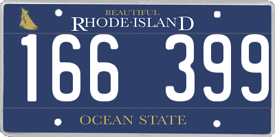RI license plate 166399