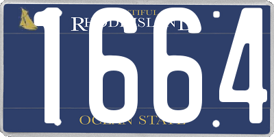 RI license plate 1664