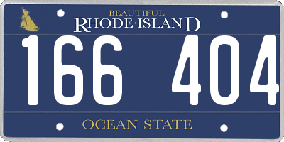 RI license plate 166404