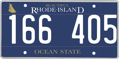 RI license plate 166405