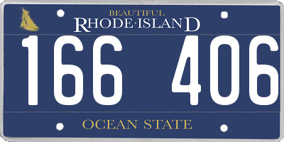 RI license plate 166406
