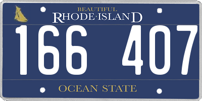 RI license plate 166407