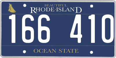 RI license plate 166410