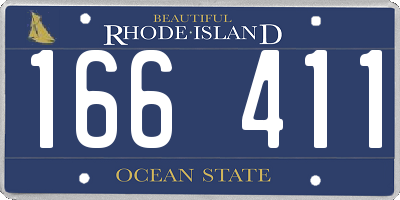RI license plate 166411