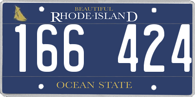 RI license plate 166424