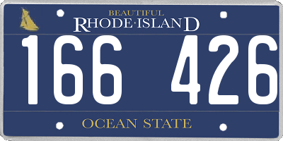 RI license plate 166426