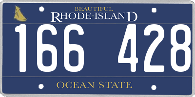 RI license plate 166428