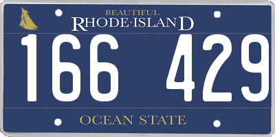 RI license plate 166429