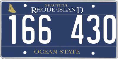 RI license plate 166430