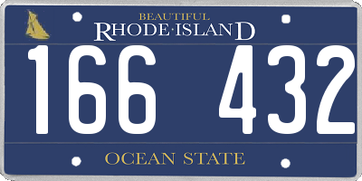 RI license plate 166432