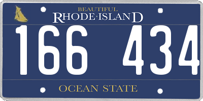 RI license plate 166434